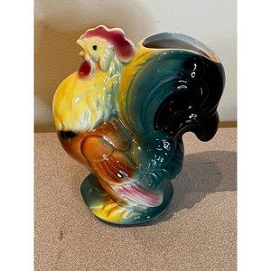 Vintage Royal Copley Ceramic Rooster Planter Chicken Farm Holiday Décor